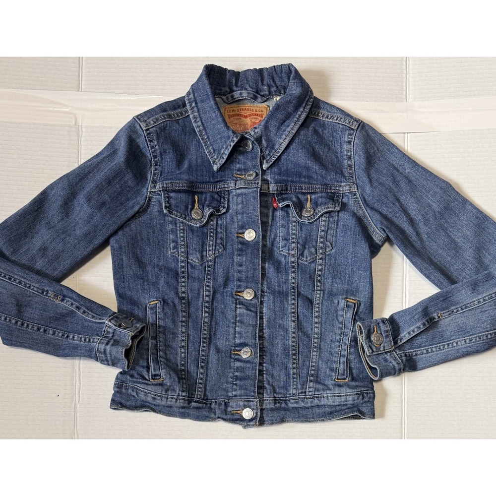 LEVI'S - Women's Classic Blue Denim Button Trucker Jean Jacket - Size X-Small XS